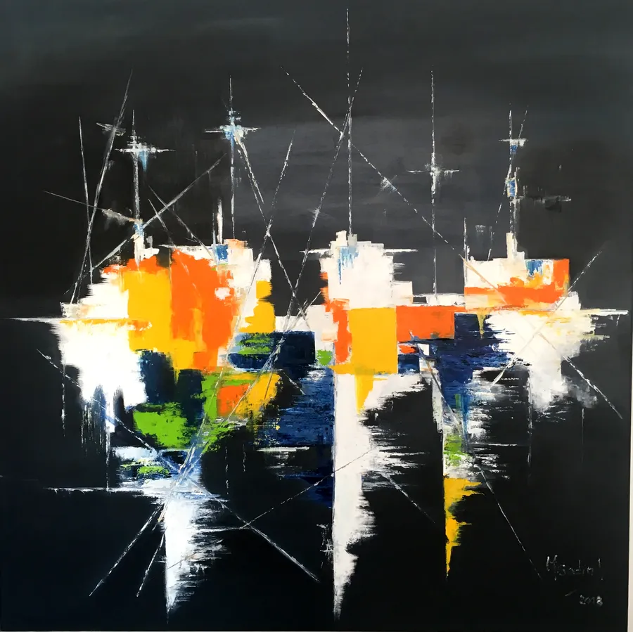 Barcos, Óleo sobre tela