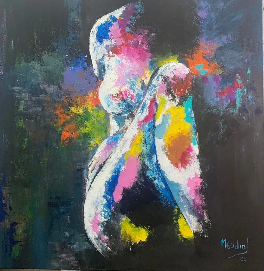 Coleção Mulheres 12, Acrílico sobre tela · 100 × 100 cm