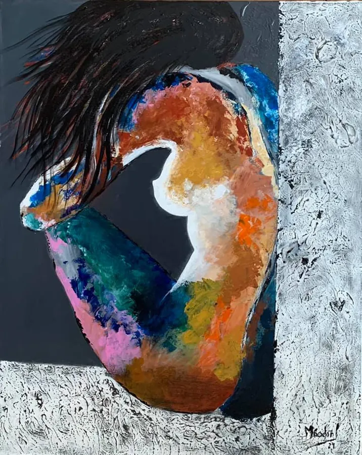 Coleção mulheres, Acrílico sobre tela · 100 × 80 cm