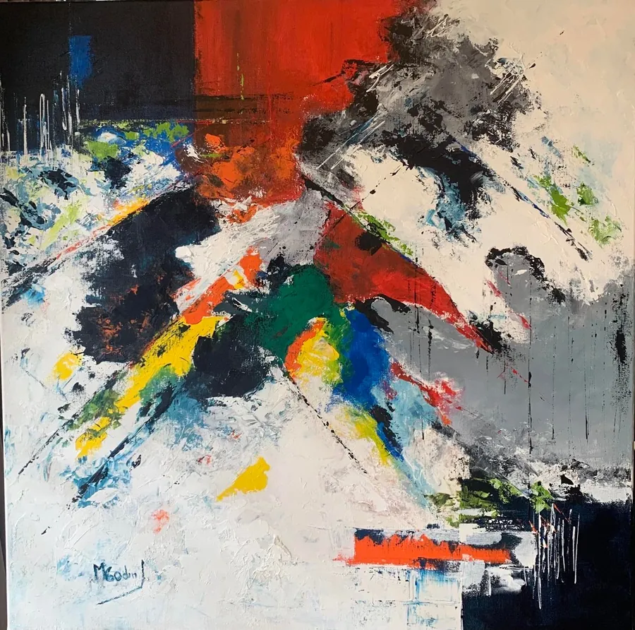 Devaneios 2, Acrílico sobre tela · 100 × 100 cm