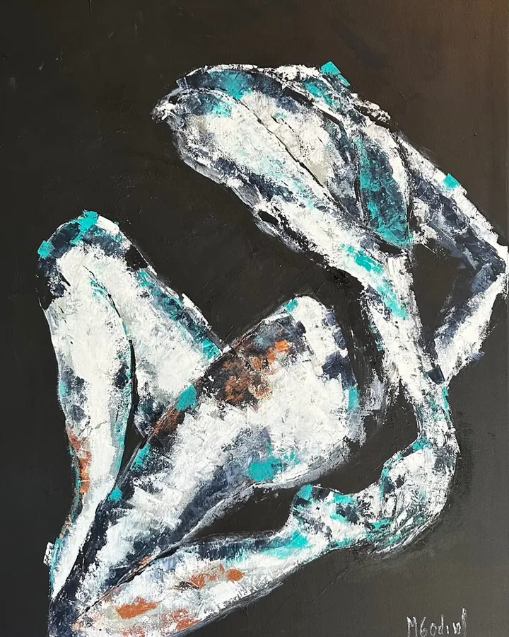 Intimidade do traço, Acrílico sobre tela · 70 × 100 cm