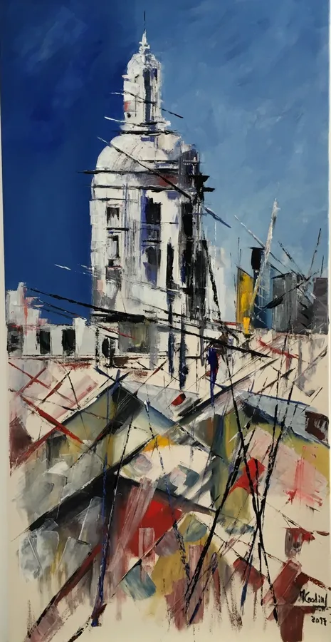 Panteão, Óleo sobre tela · 60 × 120 cm
