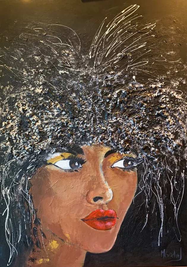 Sedução, Técnica mista sobre tela · 70 × 100 cm
