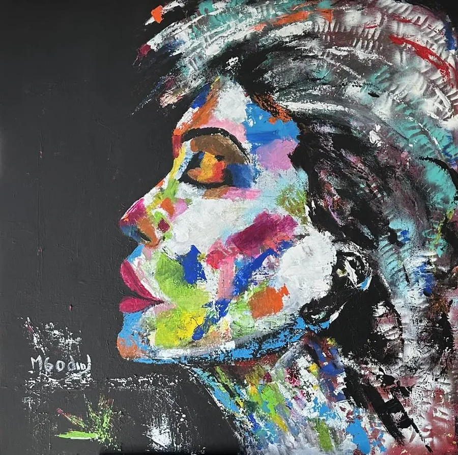 Silêncio, Acrílico sobre tela · 100 × 100 cm
