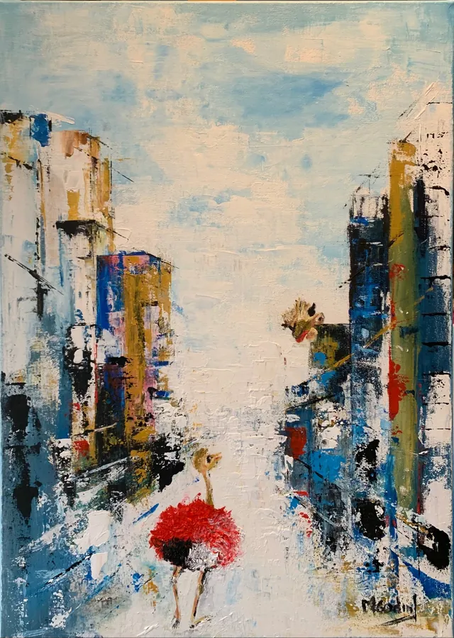 Where are you?, Acrylic on canvas · 50 × 70 cm (19.7 × 27.6 in)