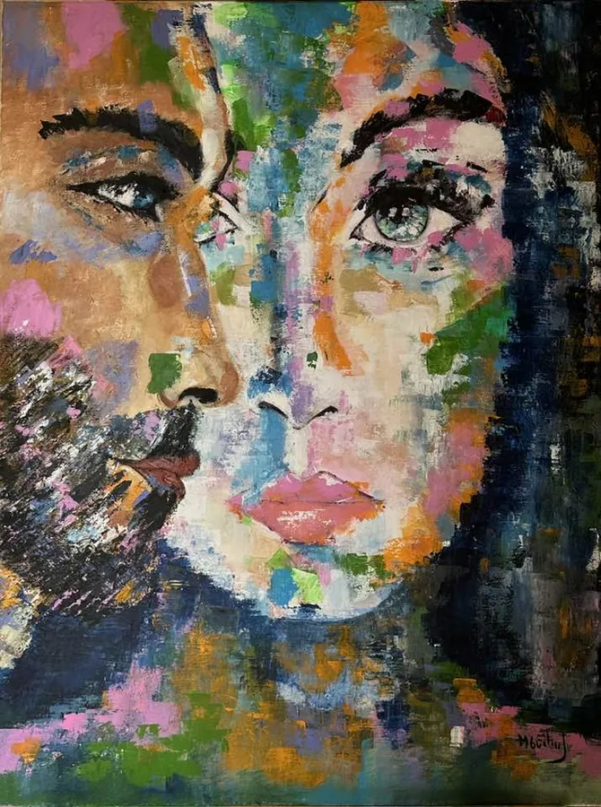 You and Me, Acrylic on canvas · 60 × 80 cm (23.6 × 31.5 in)