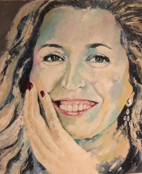 Auto-retrato de Maria Godinho, pintado à espátula
